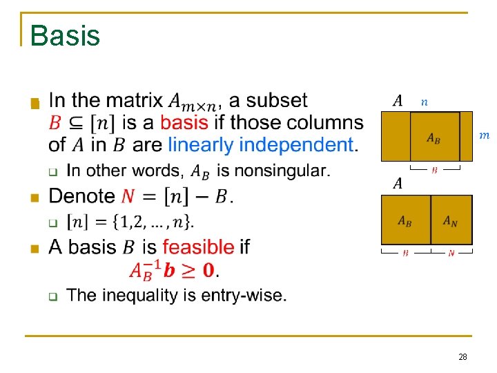 Basis n 28 Basis n 28