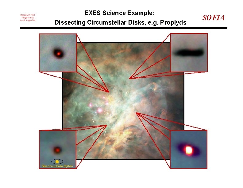 EXES Science Example: Dissecting Circumstellar Disks, e. g. Proplyds SOFIA 