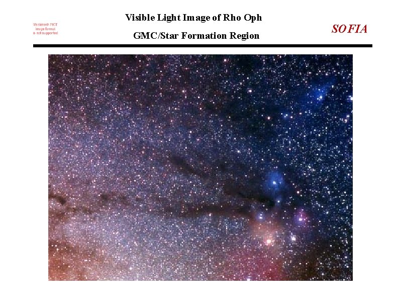 Visible Light Image of Rho Oph GMC/Star Formation Region SOFIA 