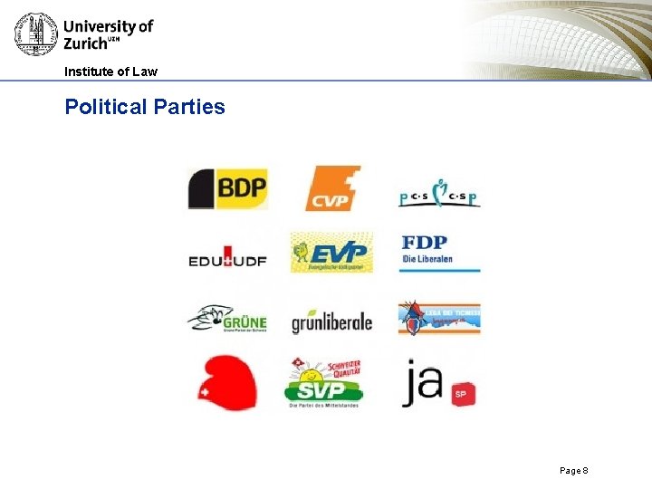 Institute of Law Political Parties Page 8 Institute of Law Political Parties Page 8