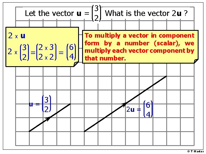 3 Let the vector u = What is the vector 2 u ? 2
