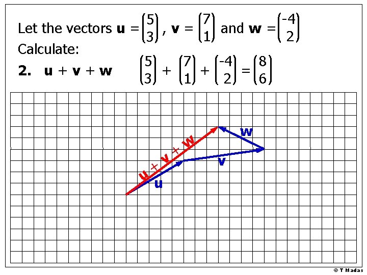 7 -4 5 Let the vectors u = , v= and w = 1