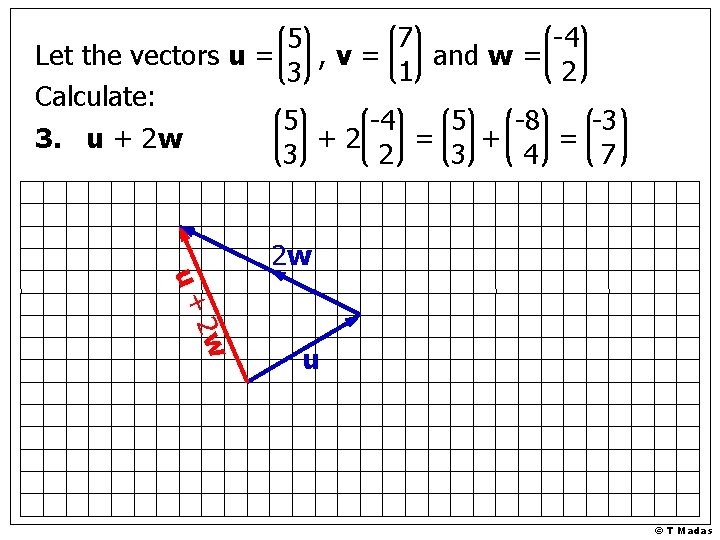 7 -4 5 Let the vectors u = , v= and w = 1