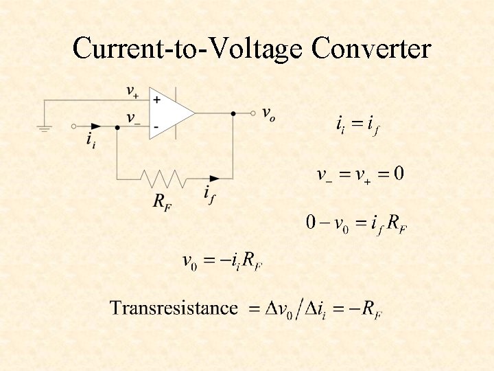 Current-to-Voltage Converter 