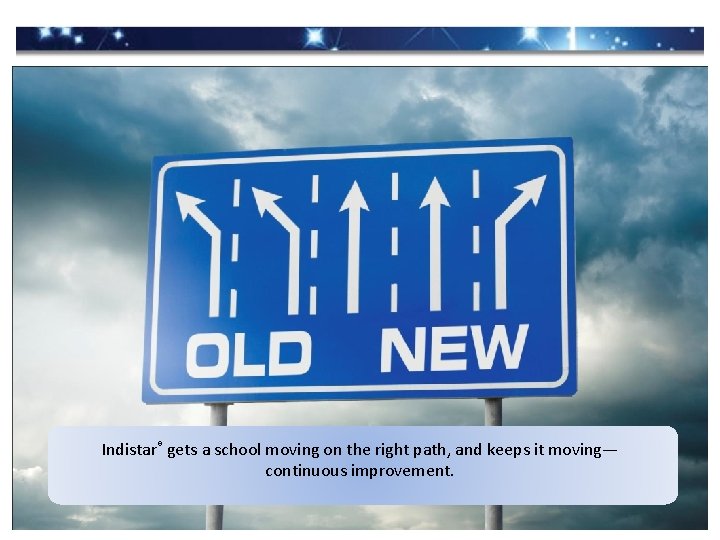 Indistar® gets a school moving on the right path, and keeps it moving— continuous Indistar® gets a school moving on the right path, and keeps it moving— continuous