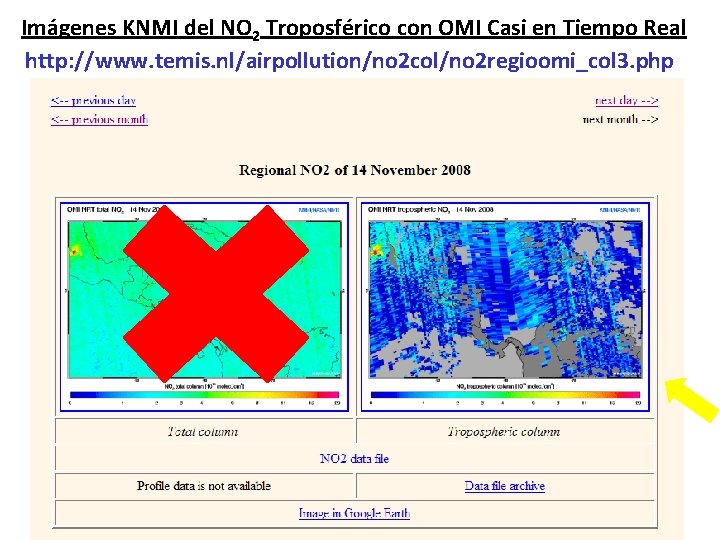 Imágenes KNMI del NO 2 Troposférico con OMI Casi en Tiempo Real http: //www.