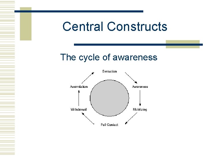 Central Constructs The cycle of awareness 