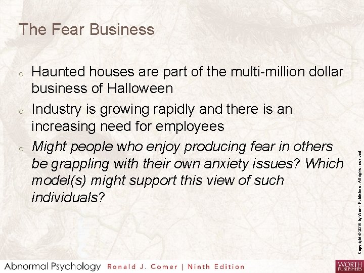 o o o Haunted houses are part of the multi-million dollar business of Halloween
