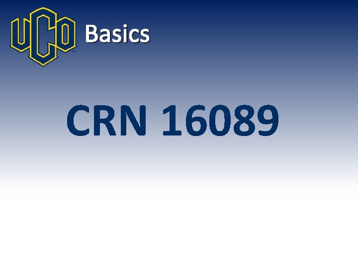 Basics CRN 16089 