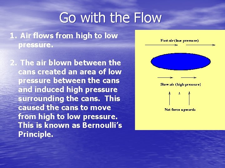 Go with the Flow 1. Air flows from high to low pressure. 2. The Go with the Flow 1. Air flows from high to low pressure. 2. The