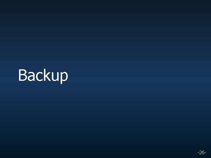 Backup -26 - 