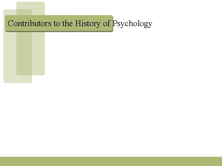 Contributors to the History of Psychology 