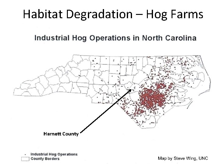 Habitat Degradation – Hog Farms Harnett County 