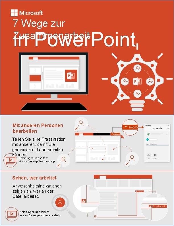 7 Wege zur Zusammenarbeit in Power. Point Mit anderen Personen bearbeiten Teilen Sie eine