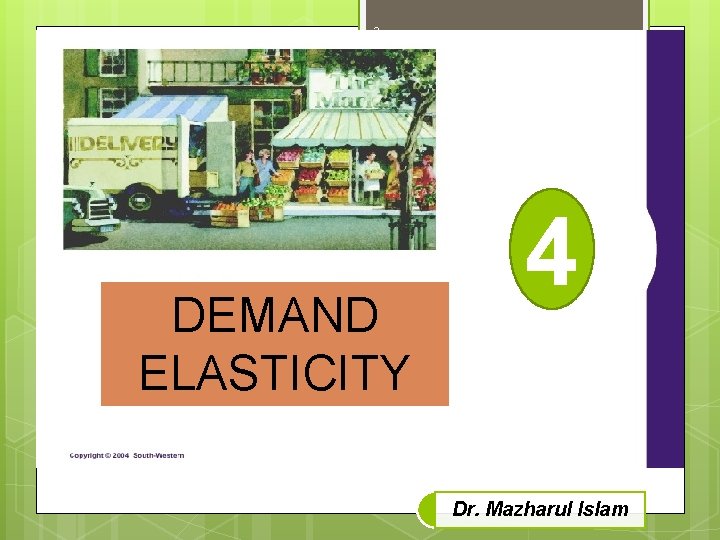 2 DEMAND ELASTICITY 4 5 Dr. Mazharul Islam 