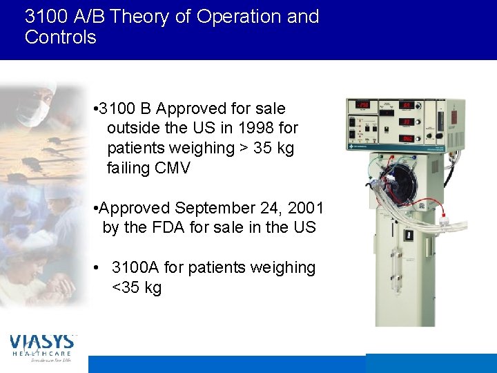 3100 A/B Theory of Operation and Controls • 3100 B Approved for sale outside