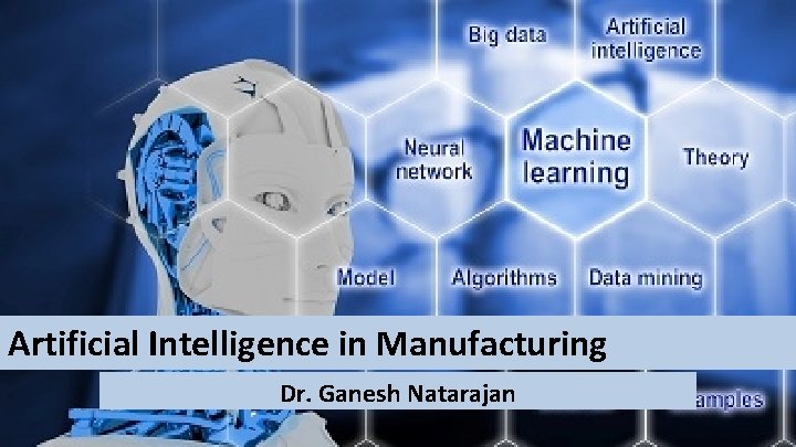 Artificial Intelligence in Manufacturing Dr. Ganesh Natarajan 