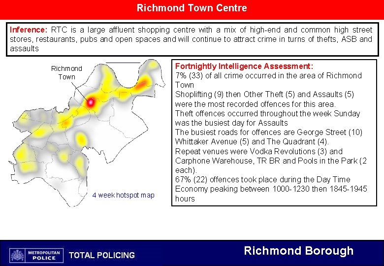 Richmond Town Centre Inference: RTC is a large affluent shopping centre with a mix Richmond Town Centre Inference: RTC is a large affluent shopping centre with a mix