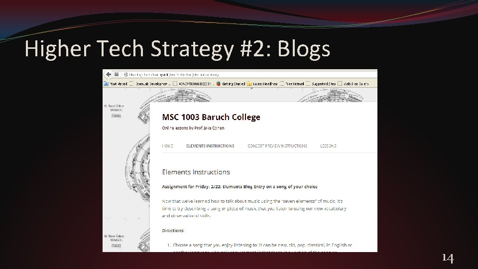 Higher Tech Strategy #2: Blogs 14 