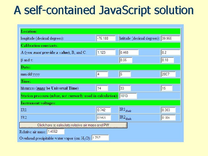 A self-contained Java. Script solution 