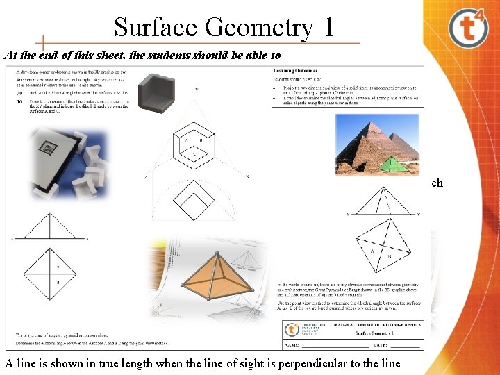 Surface Geometry 1 At the end of this sheet, the students should be able