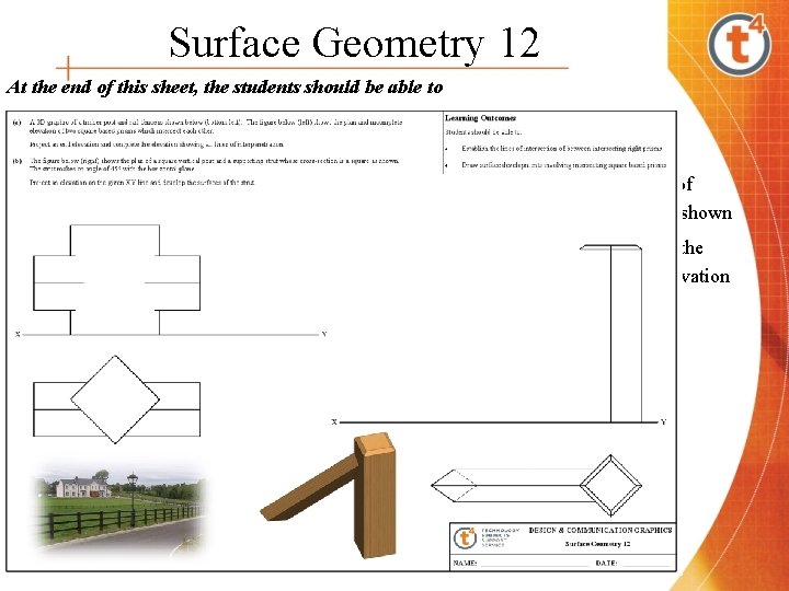 Surface Geometry 12 At the end of this sheet, the students should be able