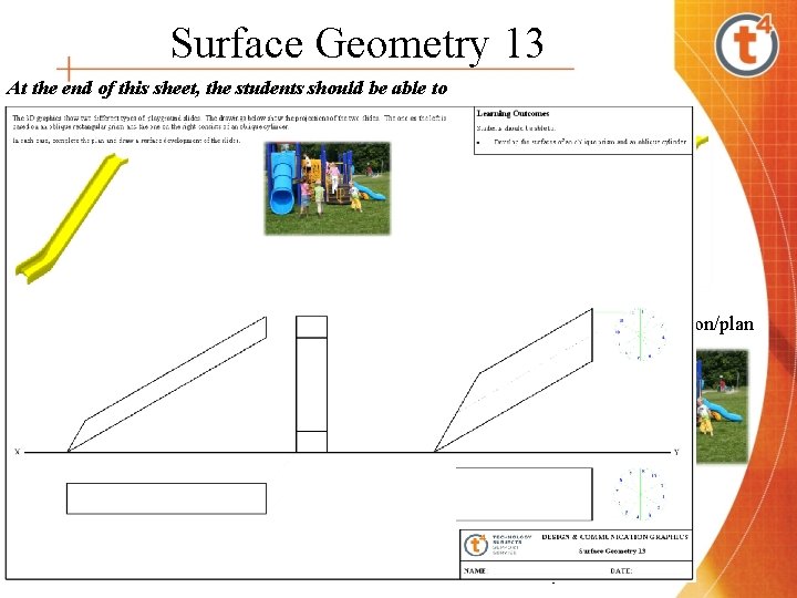 Surface Geometry 13 At the end of this sheet, the students should be able