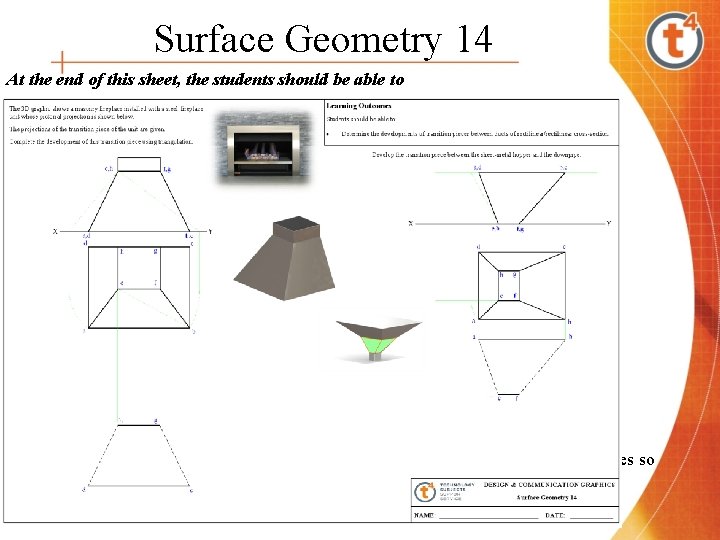 Surface Geometry 14 At the end of this sheet, the students should be able