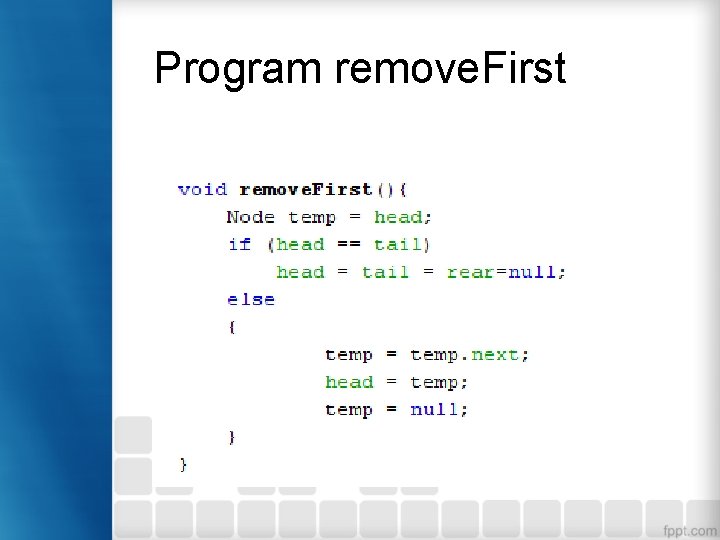 Program remove. First 