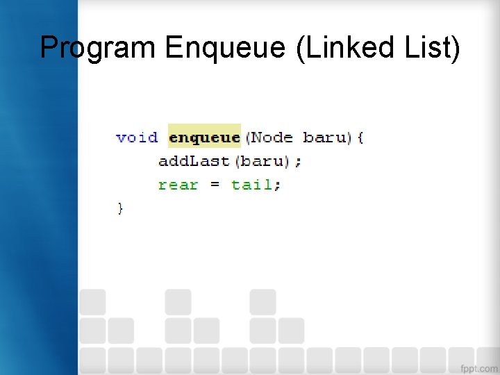 Program Enqueue (Linked List) 