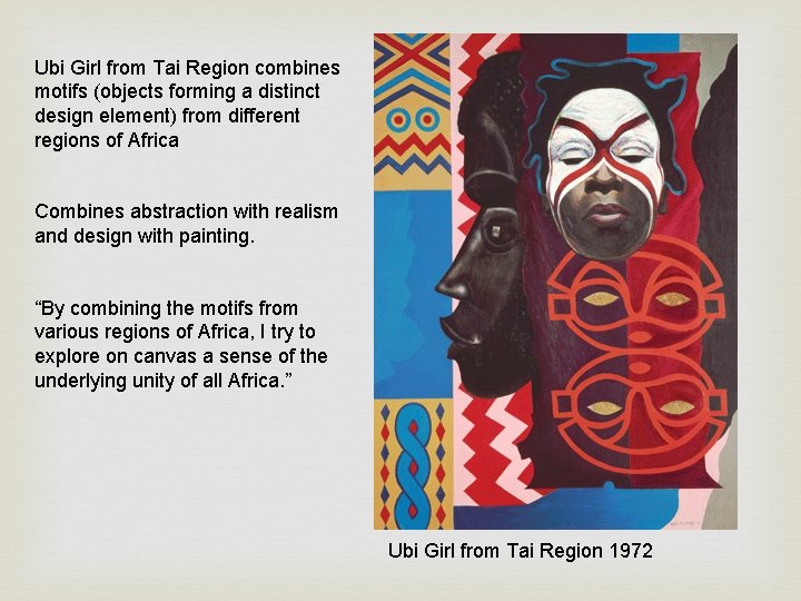 Ubi Girl from Tai Region combines motifs (objects forming a distinct design element) from Ubi Girl from Tai Region combines motifs (objects forming a distinct design element) from