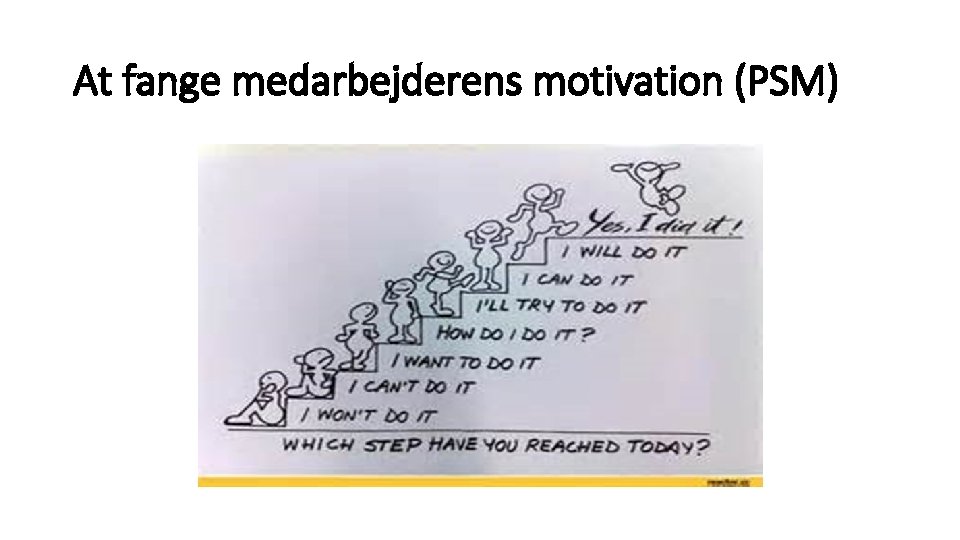 At fange medarbejderens motivation (PSM) At fange medarbejderens motivation (PSM)