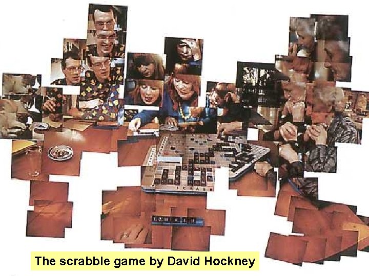 The scrabble game by David Hockney 