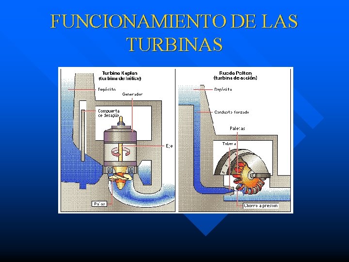 FUNCIONAMIENTO DE LAS TURBINAS Microsoft ® Encarta ® Biblioteca de Consulta 2002. © 1993