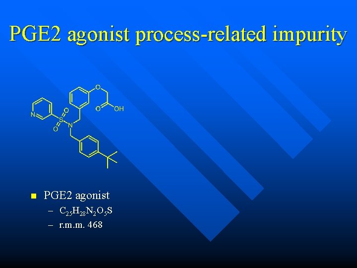 PGE 2 agonist process-related impurity n PGE 2 agonist – C 25 H 28 PGE 2 agonist process-related impurity n PGE 2 agonist – C 25 H 28