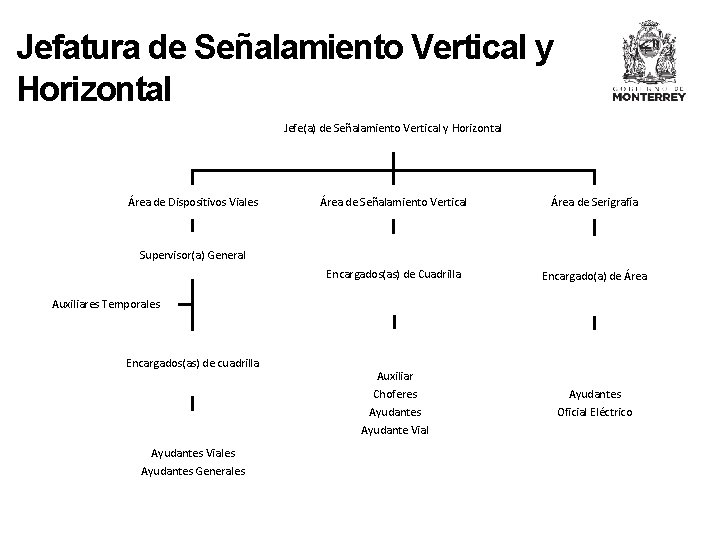 Jefatura de Señalamiento Vertical y Horizontal Jefe(a) de Señalamiento Vertical y Horizontal Área de