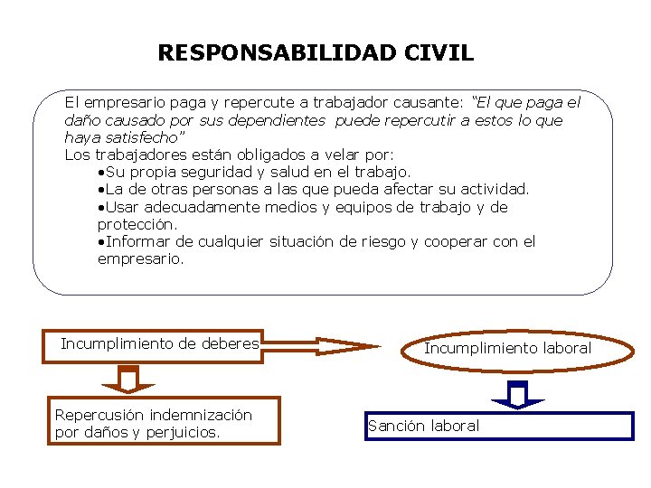 RESPONSABILIDAD CIVIL El empresario paga y repercute a trabajador causante: “El que paga el RESPONSABILIDAD CIVIL El empresario paga y repercute a trabajador causante: “El que paga el