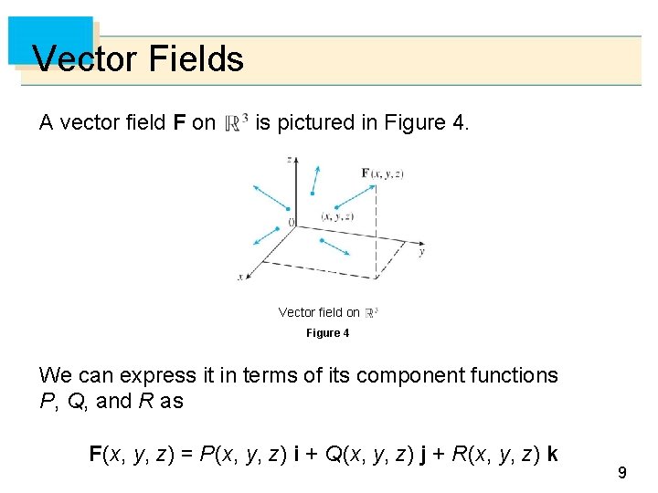 Vector Fields A vector field F on is pictured in Figure 4. Vector field