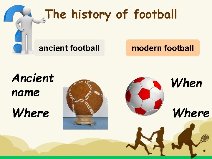 The history of football ancient football modern football Ancient name When Where 
