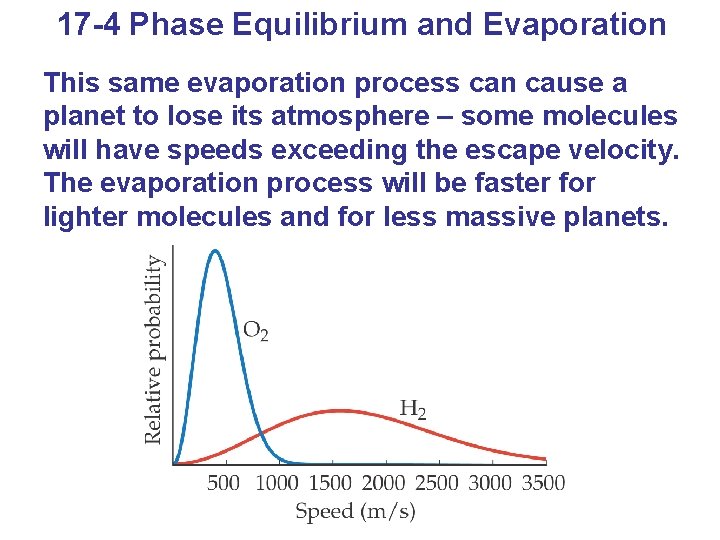 17 -4 Phase Equilibrium and Evaporation This same evaporation process can cause a planet