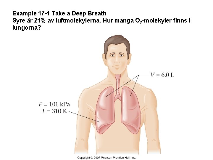 Example 17 -1 Take a Deep Breath Syre är 21% av luftmolekylerna. Hur många
