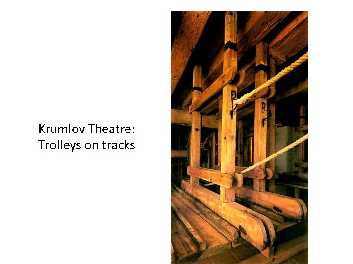 Krumlov Theatre: Trolleys on tracks 