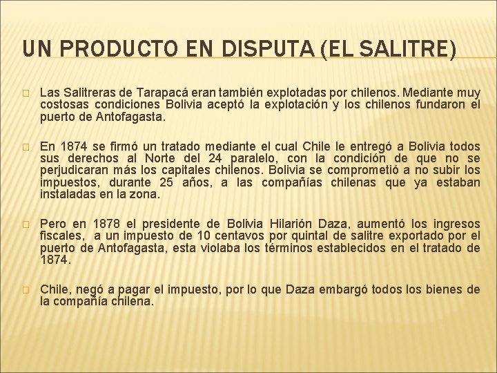 UN PRODUCTO EN DISPUTA (EL SALITRE) � Las Salitreras de Tarapacá eran también explotadas