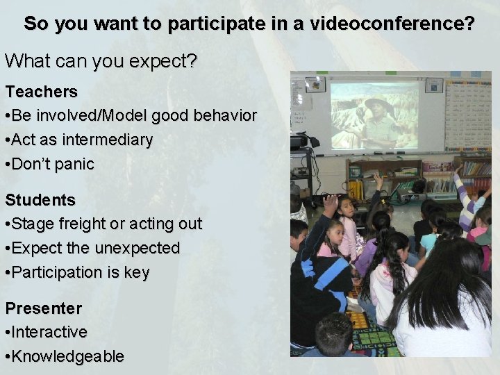 So you want to participate in a videoconference? What can you expect? Teachers •