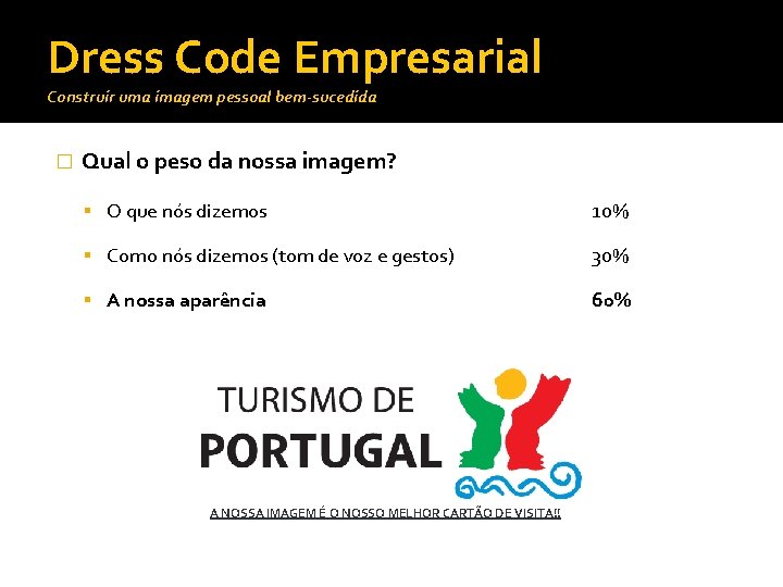 Dress Code Empresarial Construir uma imagem pessoal bem-sucedida � Qual o peso da nossa