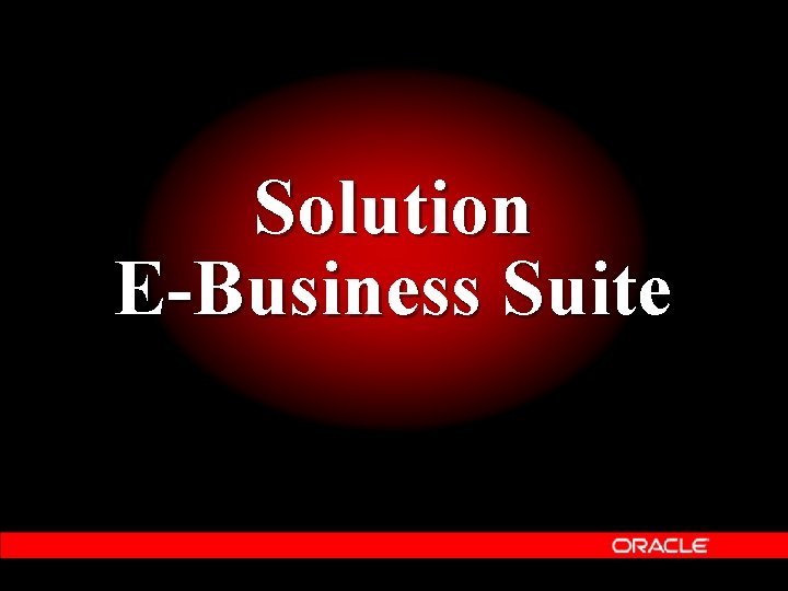 Solution E-Business Suite 