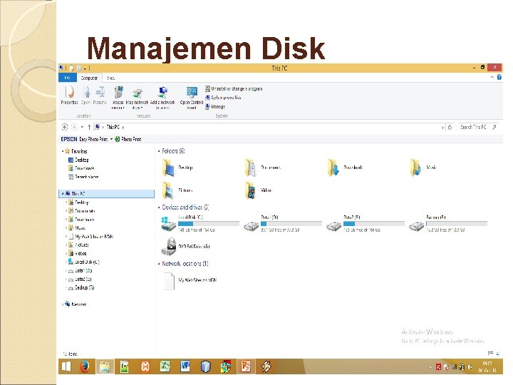 Manajemen Disk Manajemen Disk