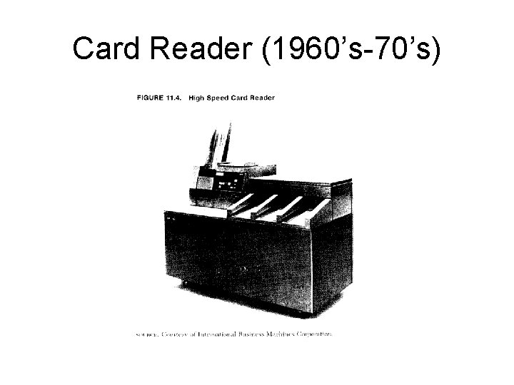 Card Reader (1960’s-70’s) 