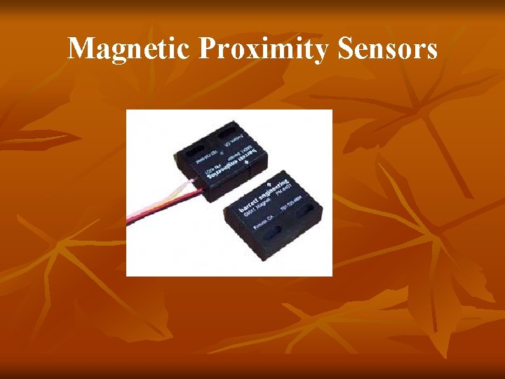 Magnetic Proximity Sensors Magnetic Proximity Sensors