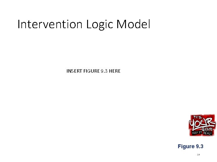 Intervention Logic Model INSERT FIGURE 9. 3 HERE Figure 9. 3 19 